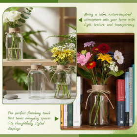TAOZIMA clear vase with stable base stays secure on busy party tables.