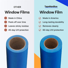 American-made TapeManBlue film proudly labeled USA-made.