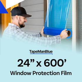 Durable TapeManBlue film close-up shows tear resistance.