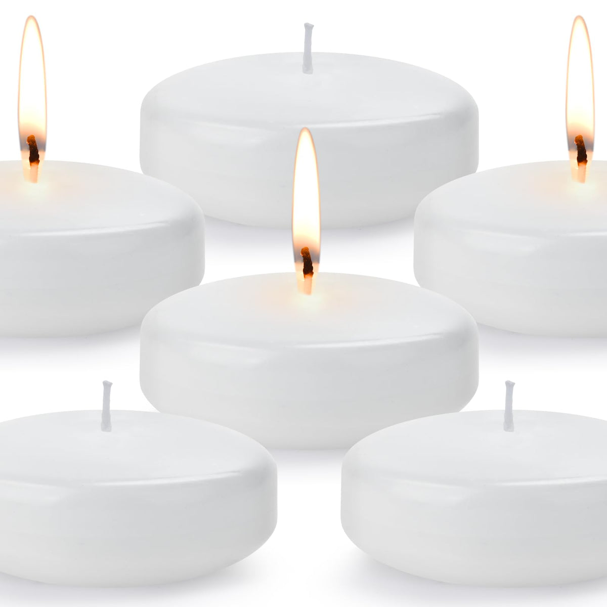 Tappovaly 3-inch floating candles in a 36-pack for elegant centerpiece decor.