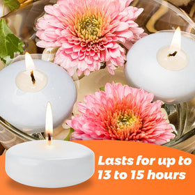 Tappovaly floating candle in water creates a serene vase display.