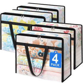 TasticTotes clear storage bag with comforter inside for visibility and organization.