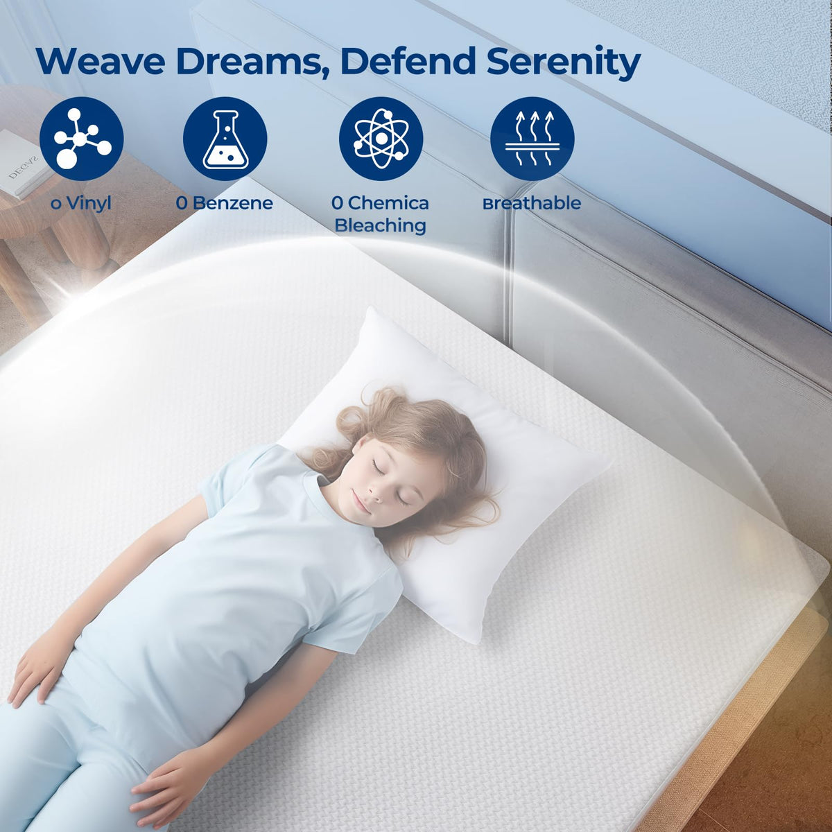 TASTELIFE 3D Air Fabric creates breathable, quieter nights with no crinkle.