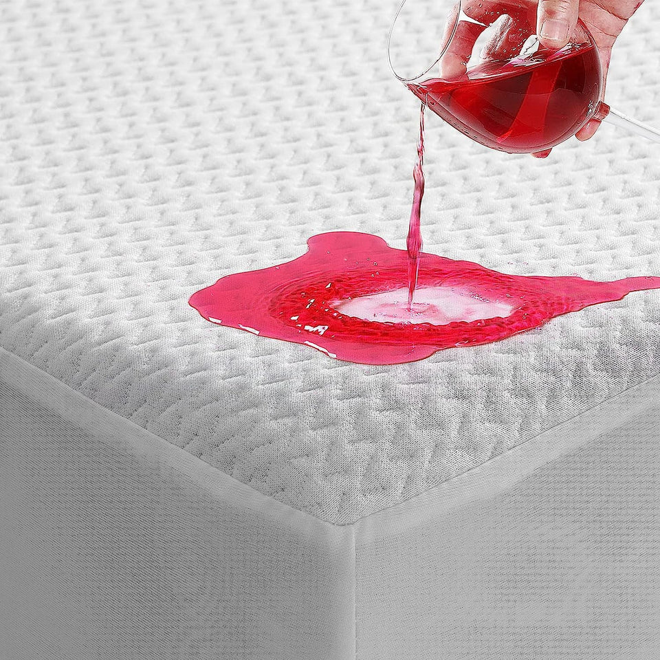 TASTELIFE king-size waterproof mattress protector with 76x80 inches protects against spills while you sleep.