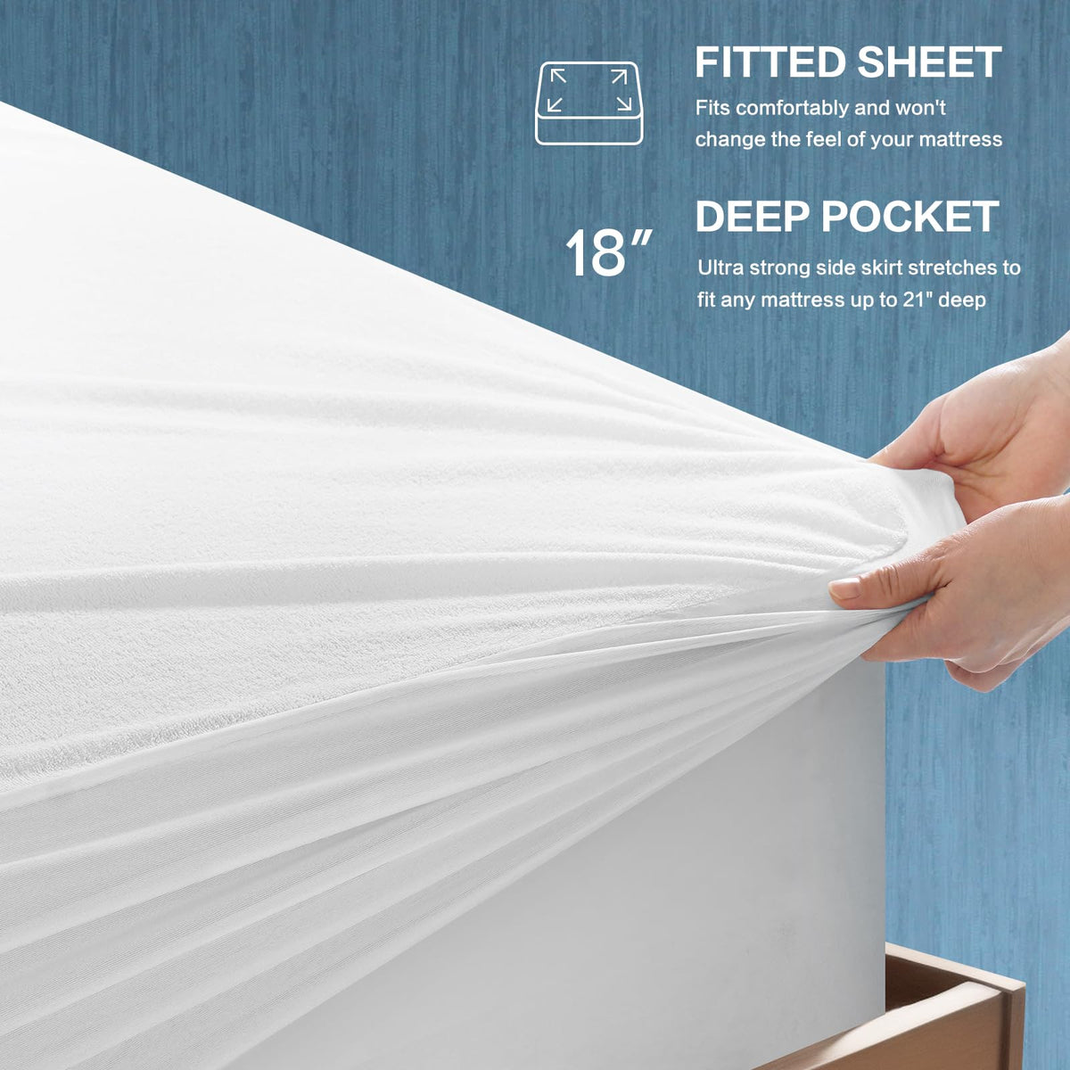 TASTELIFE edge-to-edge coverage prevents movement for restless sleepers