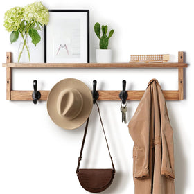 Tatub 29-inch coat rack shelf mounted on wall for organized entryways.