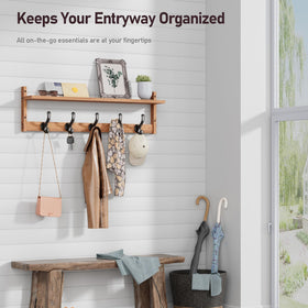 Tatub entryway organizer saves space while catching keys and bags.