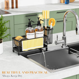 Tatull brush holder keeps tools organized beside the sink.
