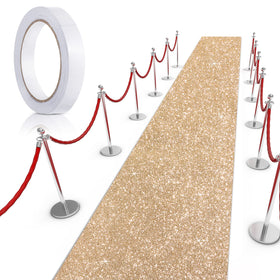 Tatuo glitter rug setup is quick with included tape