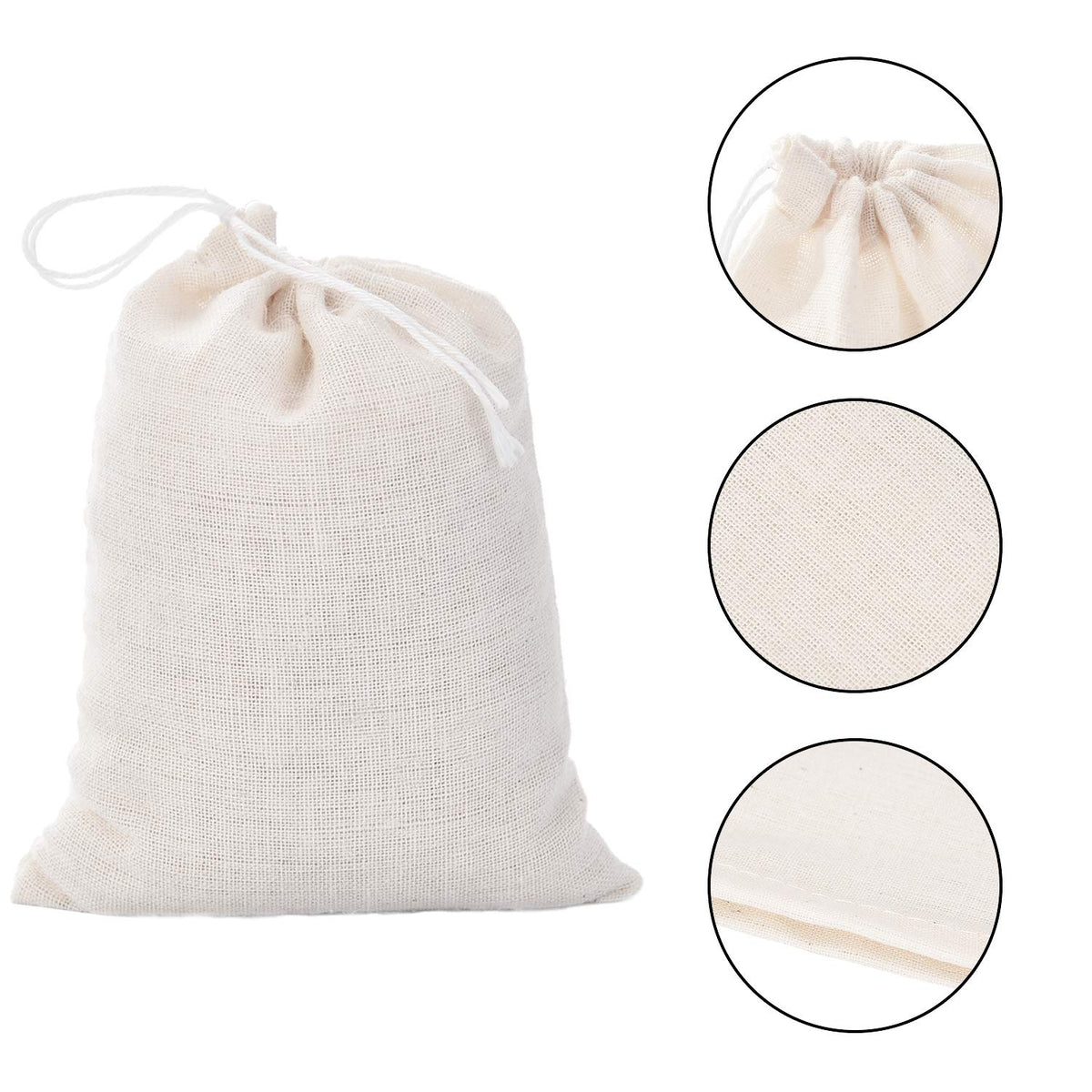 Tatuo muslin burlap bag used for tea packaging, aroma preserved.