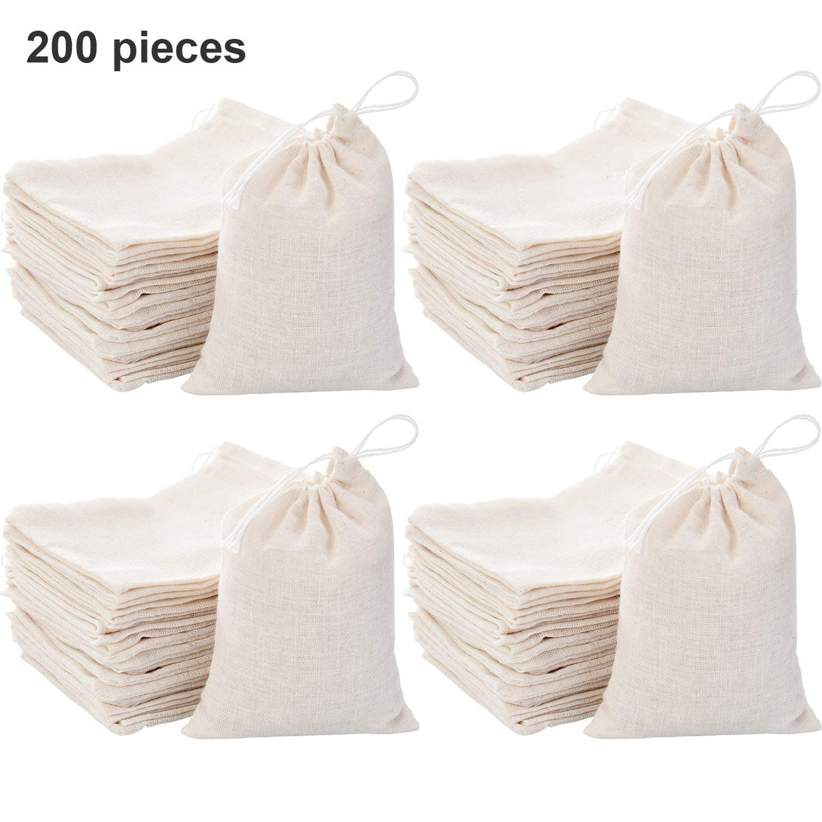 Tatuo muslin bags for wedding favors, rustic presentation.