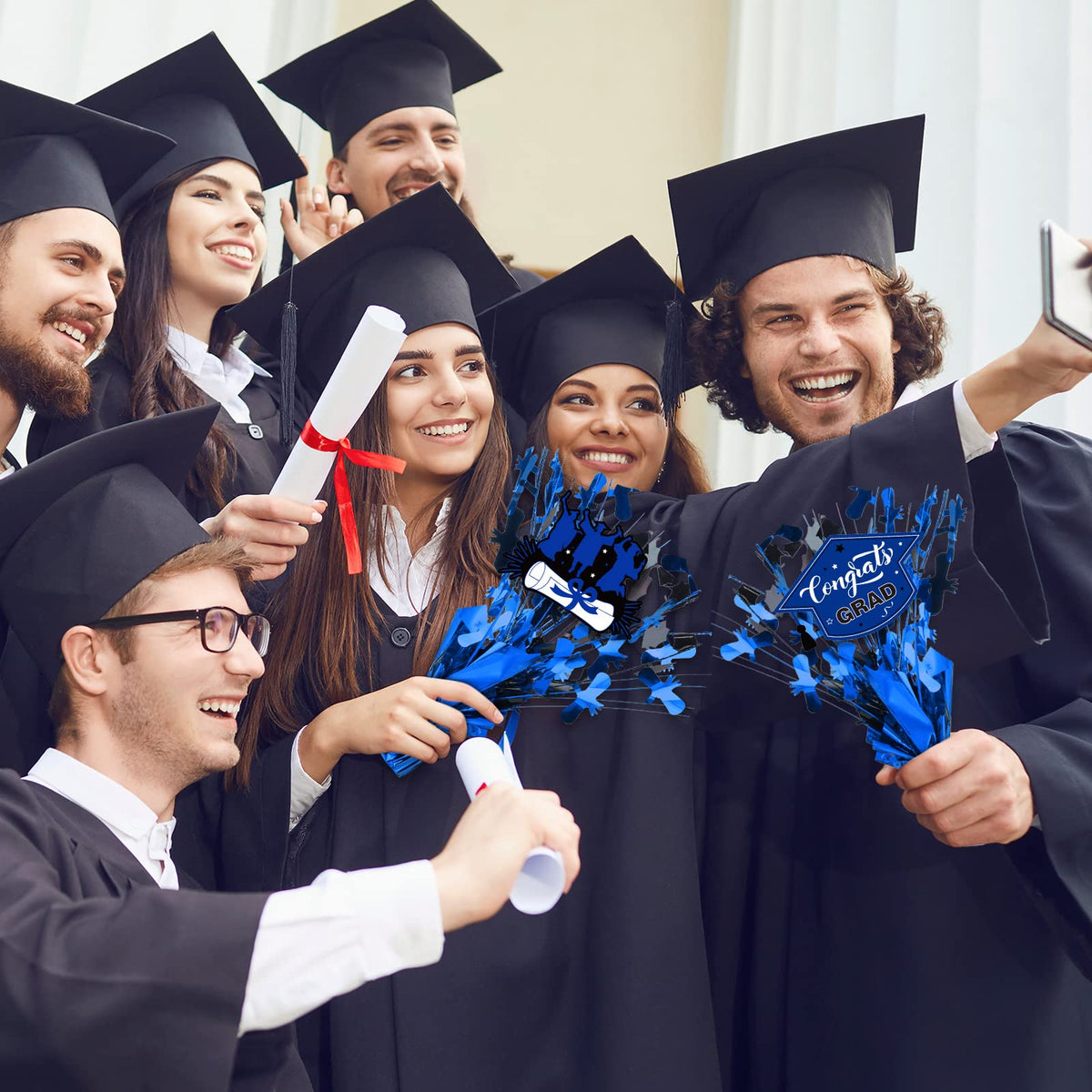 Tatuo packaged graduation decor set includes four centerpieces and four cards