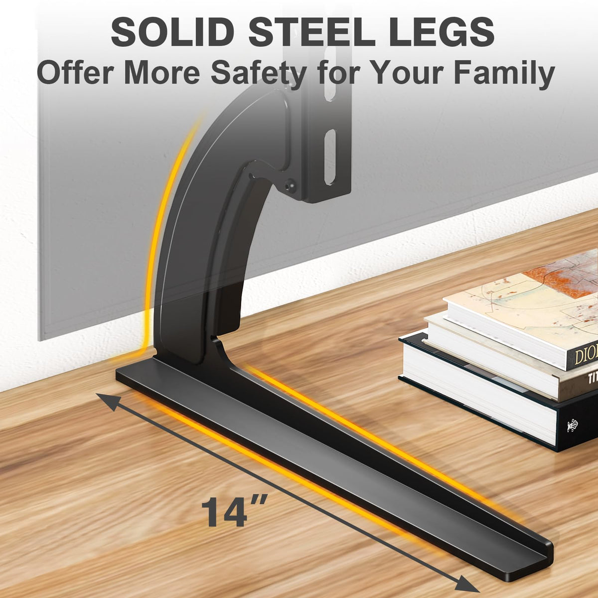 TAVR Furniture heavy-duty alloy steel frame provides strong, durable support.