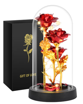 Tayfeim light-up rose with glass dome as a luminous centerpiece for lasting romance