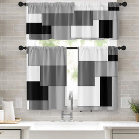 Tayney kitchen curtains valance 52x18 showing privacy and style