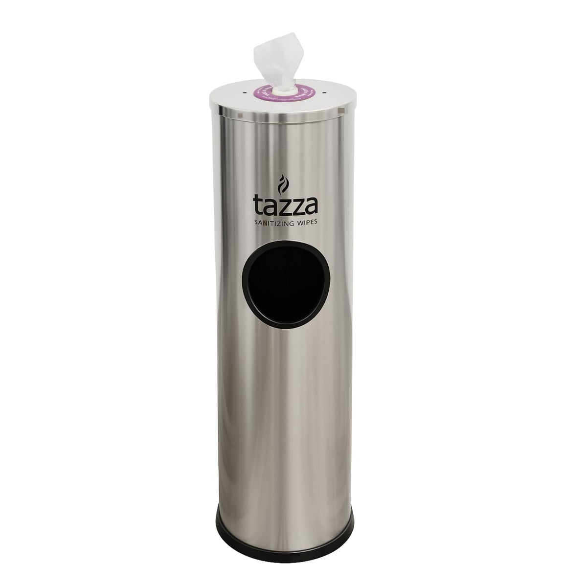 Tazza gym wipe dispenser on floor stand for quick wipe access