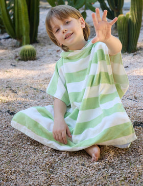 TBEZY thick cotton terry poncho towel for fast drying.