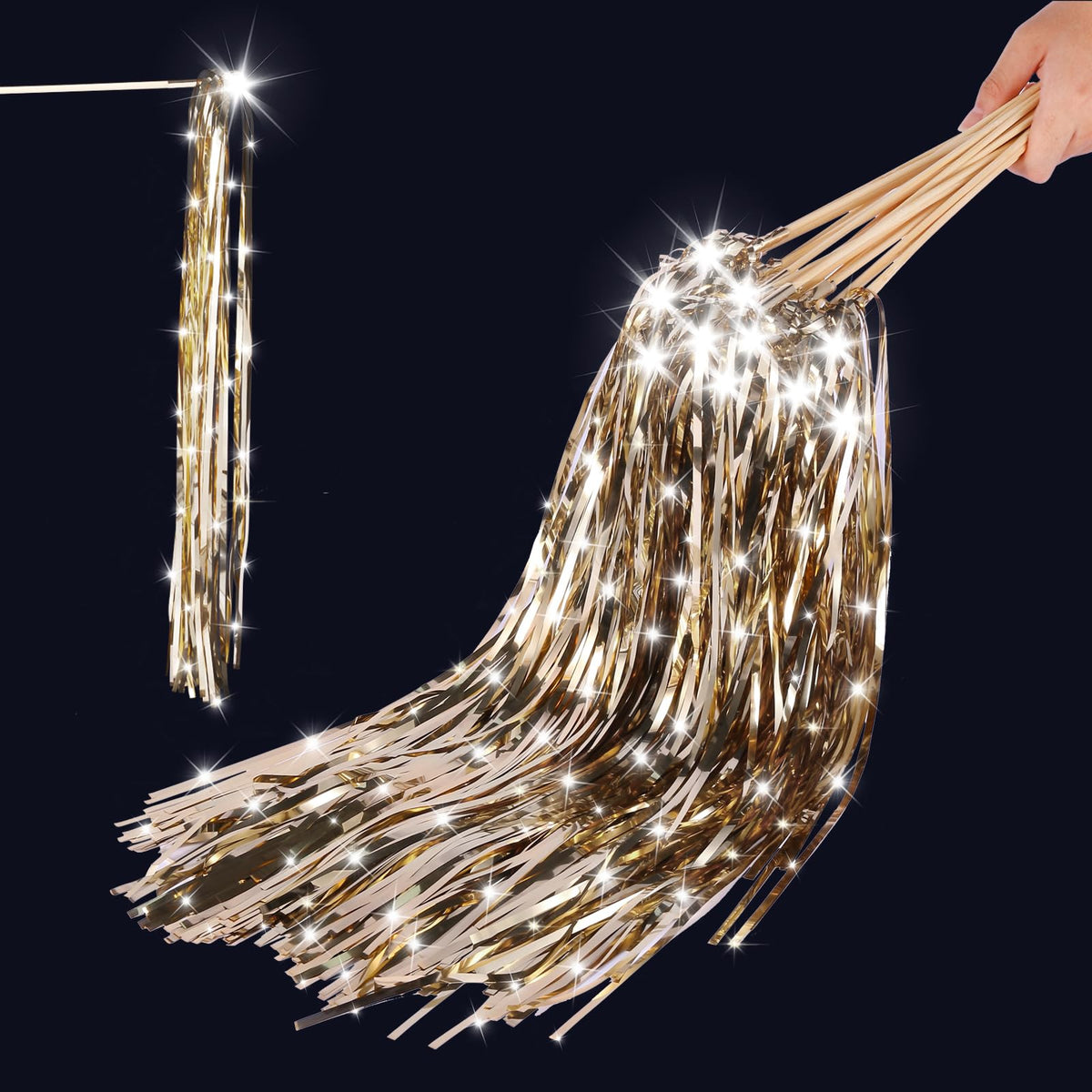 TBOLLY LED wedding wand with tinsel streamers for vibrant send-offs
