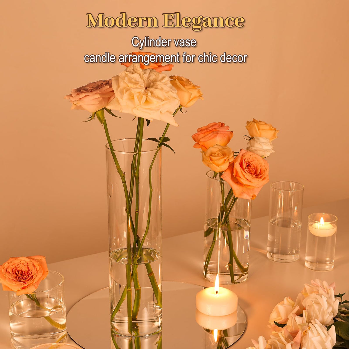 TBWIND 12-inch clear vase versatile for home decor projects