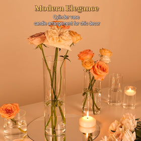 TBWIND 12-inch clear vase versatile for home decor projects