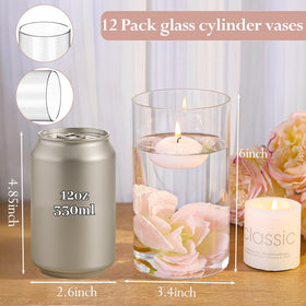 TBWIND clear glass vases for wedding decor and minimal flowers