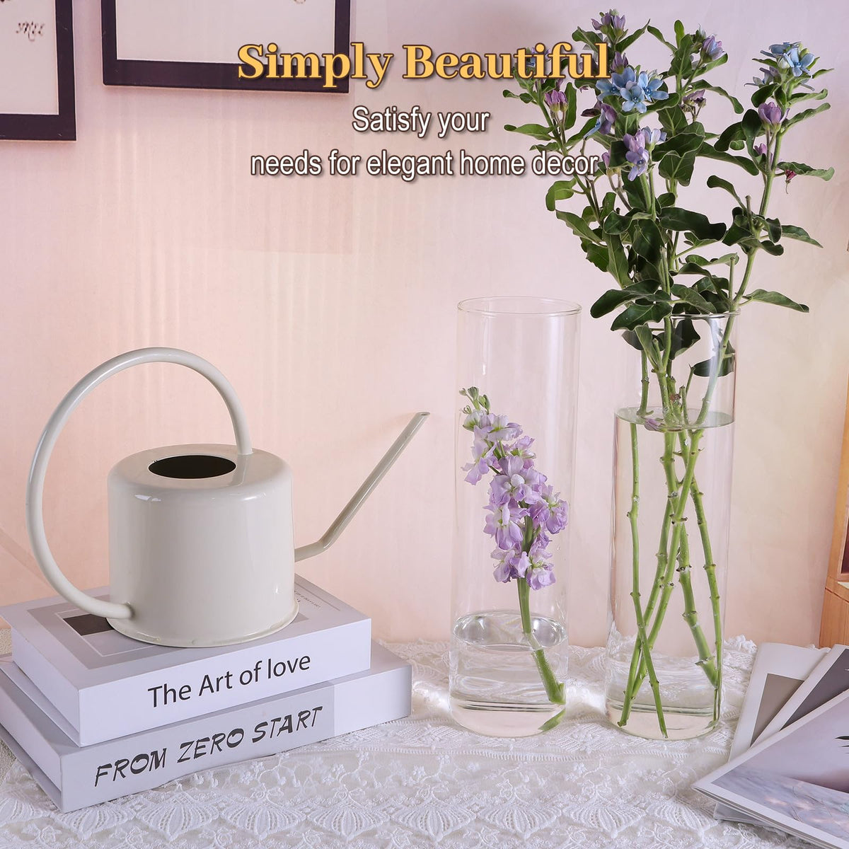 TBWIND floating candle hurricane vase ideal for lush table settings