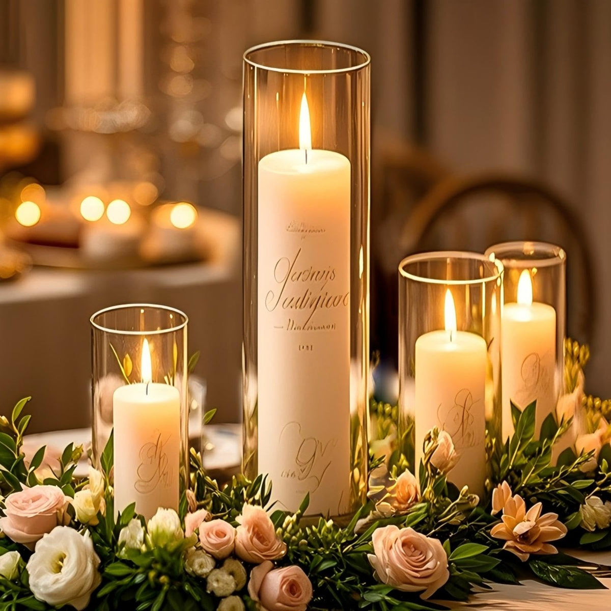 TBWIND glass cylinder vase dining room decor for minimalist style