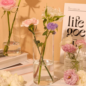 TBWIND glass vases 8in perfect for wedding decor on tables and venues.
