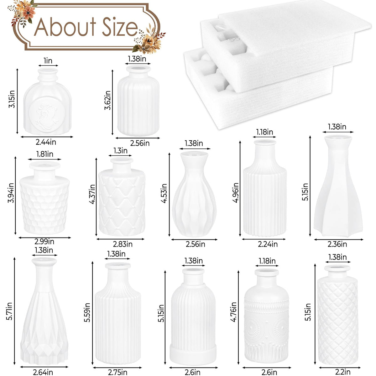 TBWIND matte white glass bud vases highlight modern decor on windowsills