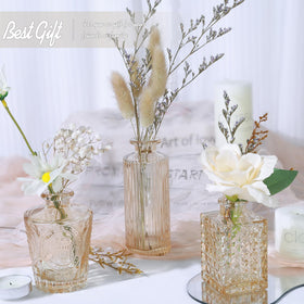 TBWIND amber vase set ships safely in protective packaging for delivery.