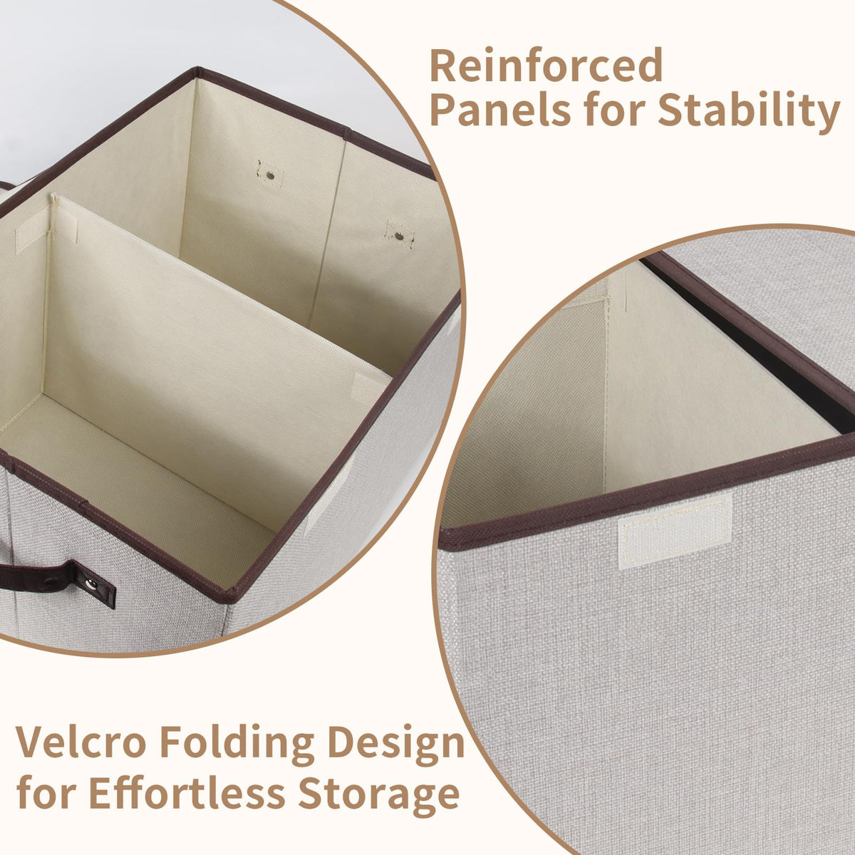 Tcbelosion storage box interior dividers keep small items separated.