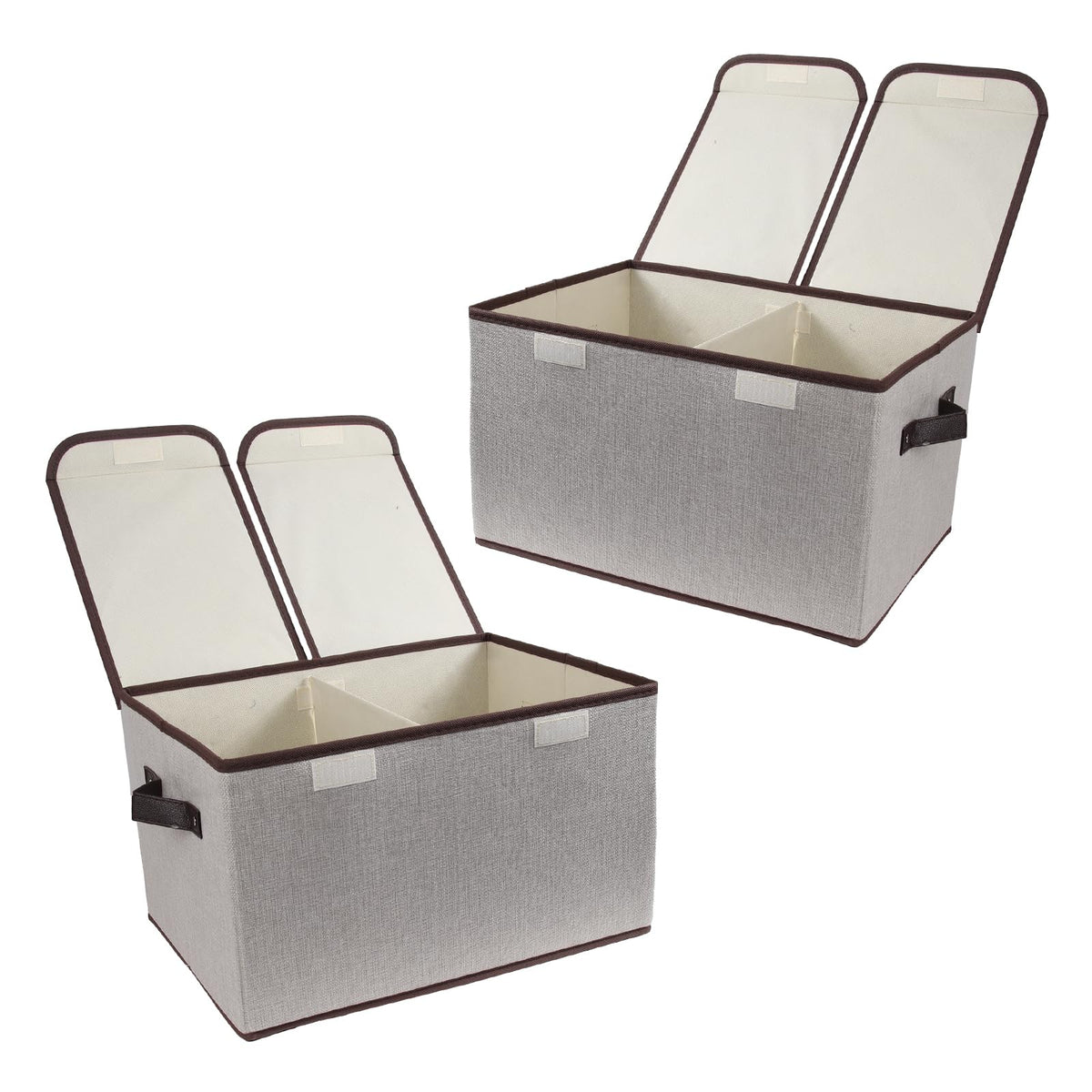 Tcbelosion foldable storage box with dual lid for quick access and tidy closets.