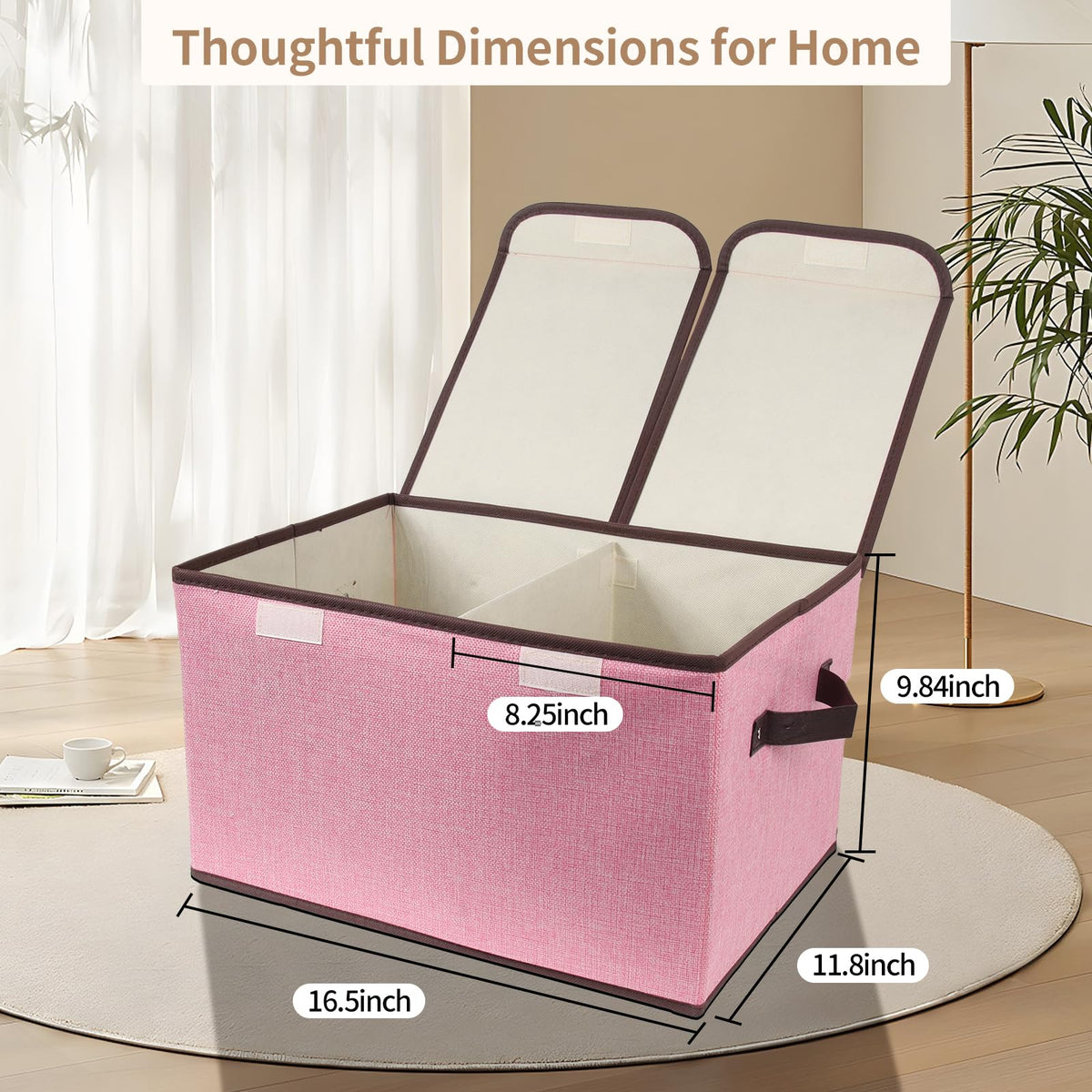 Tcbelosion storage box interior Velcro compartments help keep items separated.