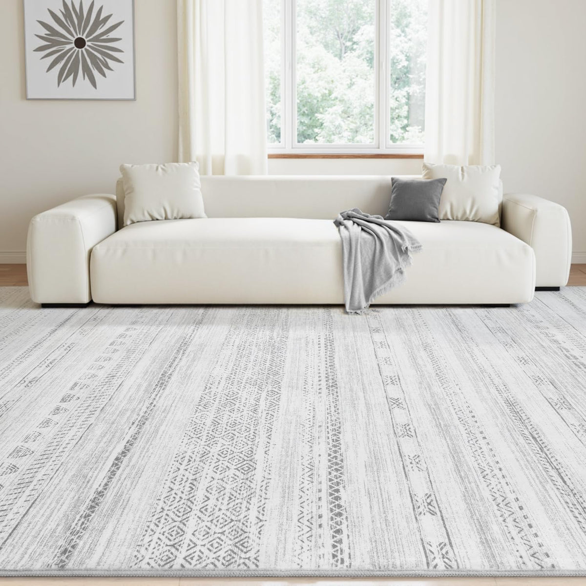 tchdio grey machine washable rug offers easy cleaning and quick refresh