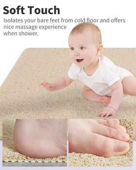 Tchdio non-slip shower mat quick-dry design helps keep floors ready for use.