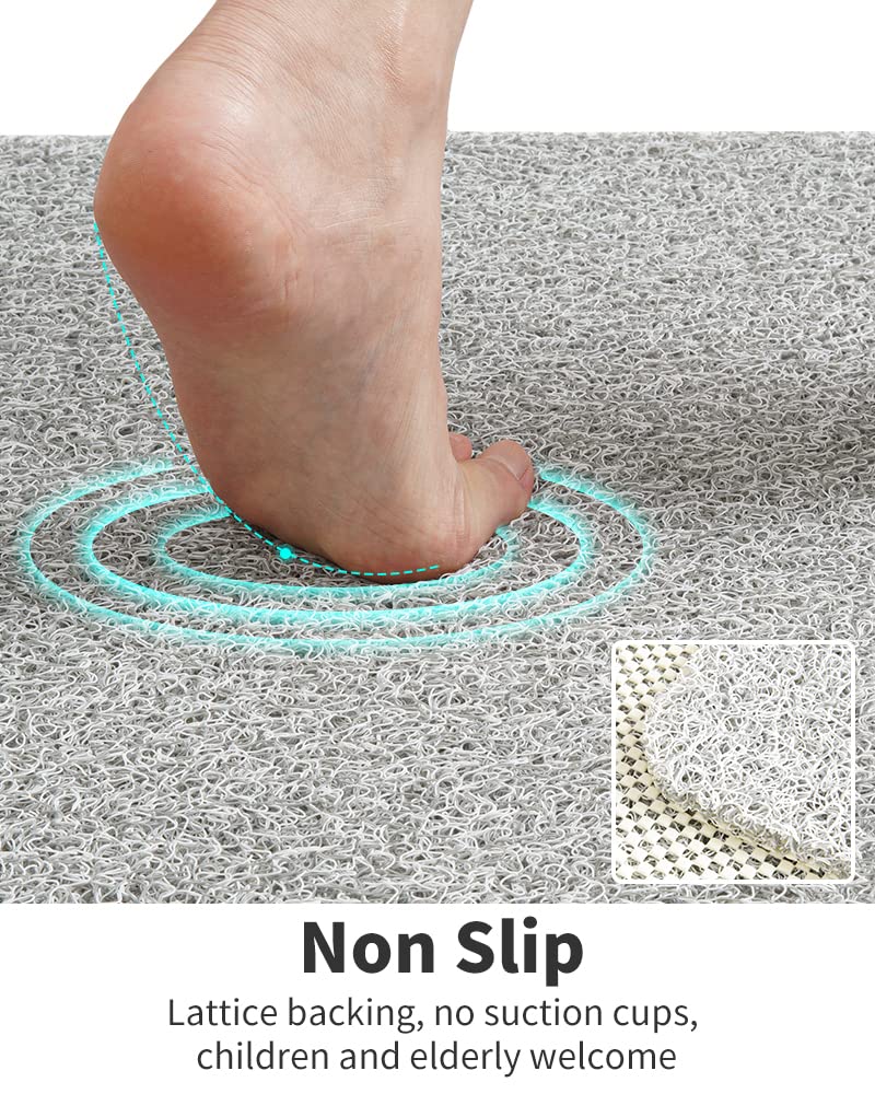 tchdio textured-surface mat with drain holes for fast drying