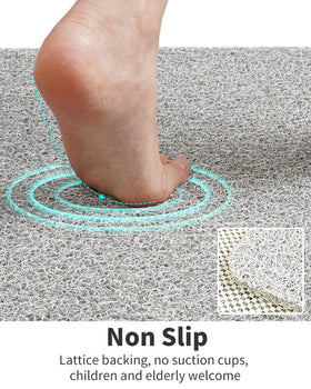 tchdio textured-surface mat with drain holes for fast drying