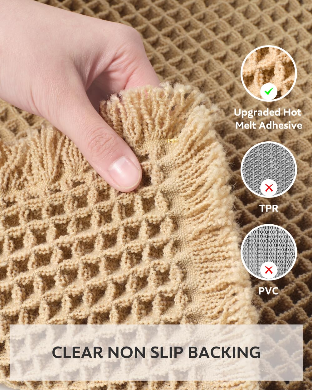tchdio waffle bath mat decorative design enhances bathroom style