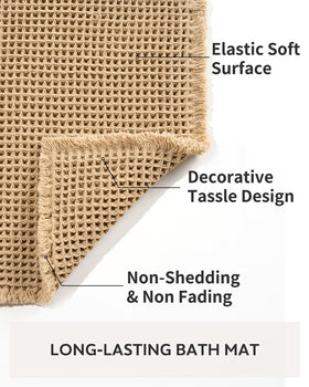 tchdio waffle bath mat is machine washable for easy care