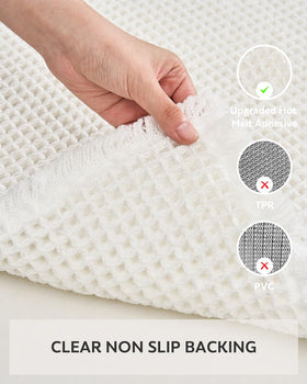 Tchdio waffle bath mat soft plush surface for comfortable stepping