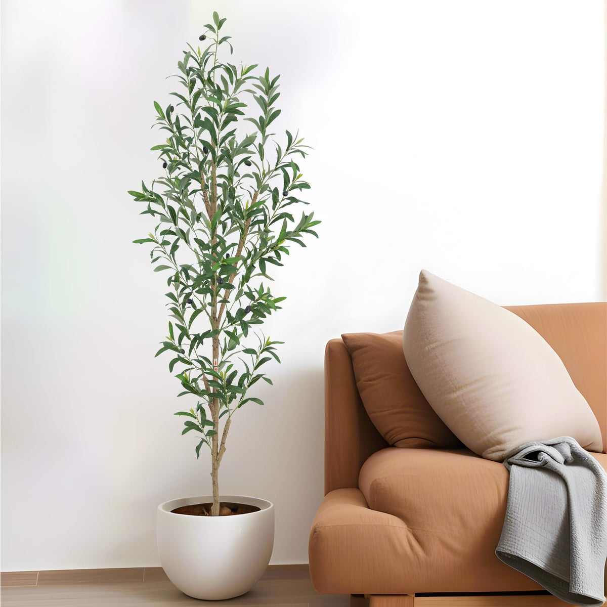 TDIAOL 6ft olive tree in an office space boosts welcome feel.