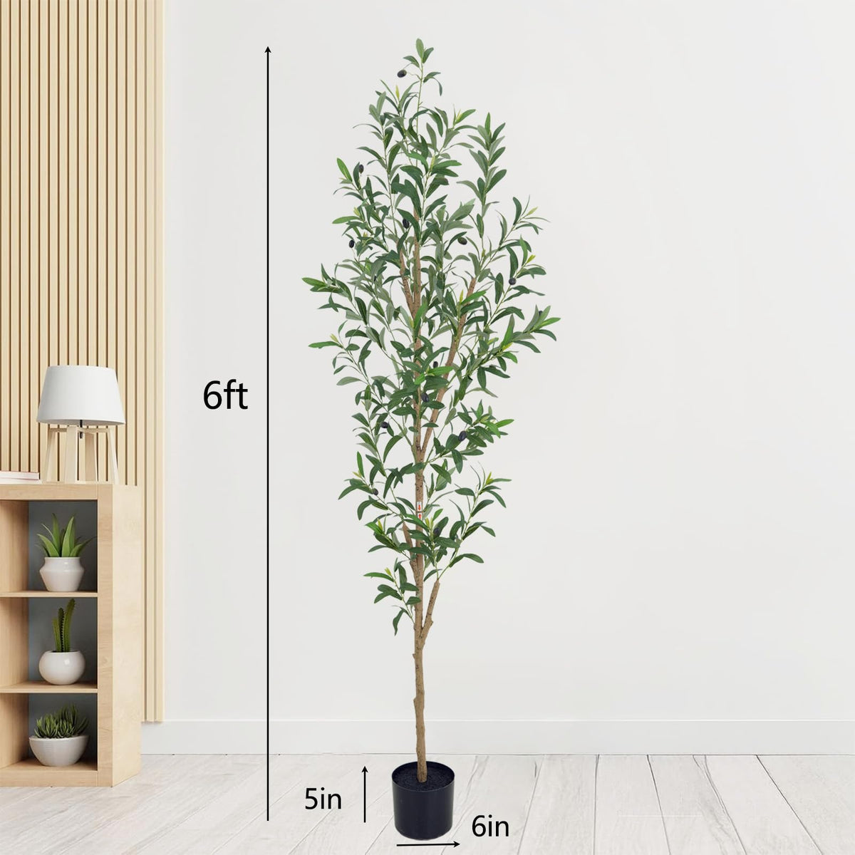 TDIAOL 6ft olive tree trunk bark reveals authentic texture.