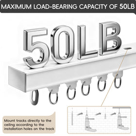 TEAKMAMA aluminum track delivers sturdy support for curtains.