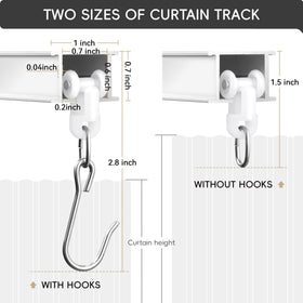 TEAKMAMA ceiling curtain track side mount shows discreet integrated connector.
