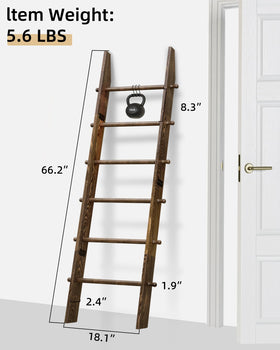 TEAKMAMA wooden blanket ladder with smooth finish protecting fabrics
