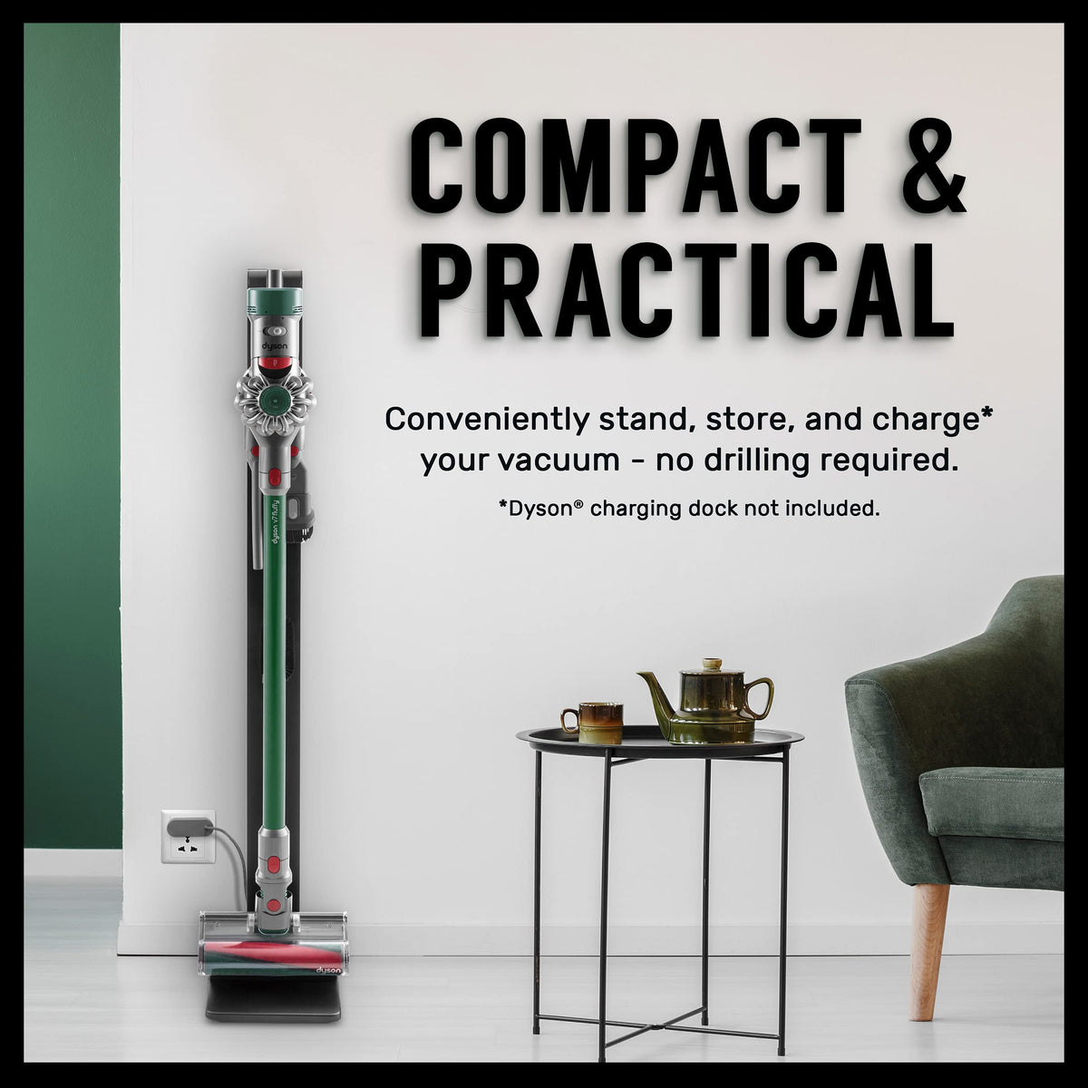 TechOrbits attachment hooks securely hold tools for easy reach during cleaning.