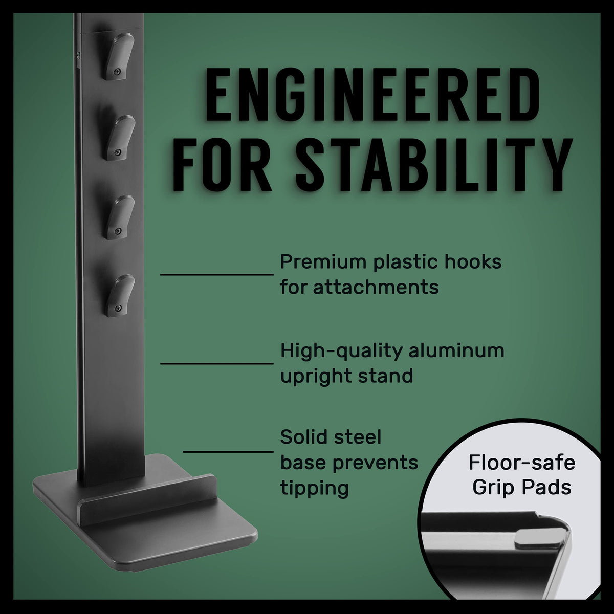 TechOrbits cord management tunnels prevent clutter while the vacuum charges.