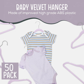 TechZoo baby hangers with non-slip velvet shoulders prevent slipping on tiny garments