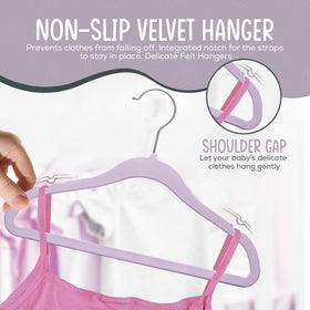 TechZoo versatile velvet hangers suit jackets, dresses, and baby outfits