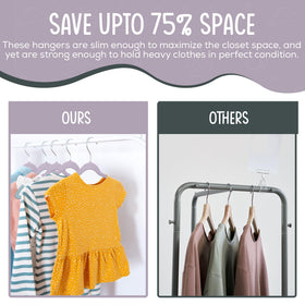 TechZoo versatile velvet hangers suitable for jackets, pants, dresses and more.